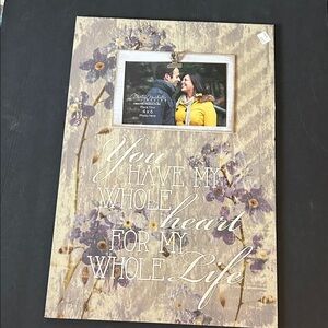 Rustic Floral Picture Frame with Inspirational Quote